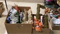 Two boxes of household decorations - first box