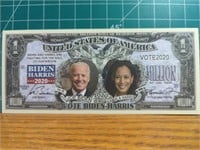 Biden Harris 2020 banknote