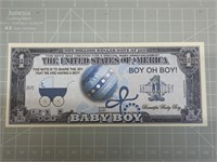 Baby Bob Novelty Banknote