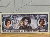 Edward scissor hands novelty banknote