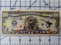 Paintball novelty banknote