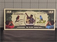 Novelty banknote bird watching