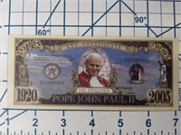 Pipe John Paul 2 novelty banknote