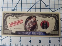 Secret agent novelty banknote