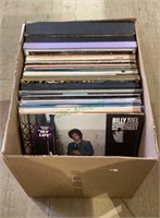 Box of LPs includes artists such as Frank