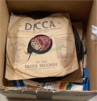 Box of 78’s records includes artists such as