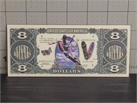 Novelty banknote skateboarding