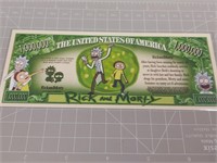 Rick and Morty Novelty Banknote