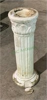 Concrete Gracian style column birdbath or gazing