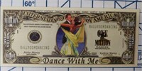 Dance with me novelty banknote
