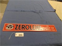 Zerolene Tin Sign - About 36 inches long