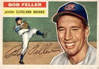Bob Feller 1956 Topps Card number 200