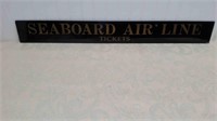 Seaboard Air Line Tickets Glass Sign