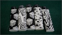 Set of 5 Black & White New Lighters