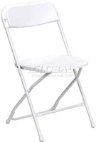 Lot of 10 White Plastic Chair  800lb Cap
