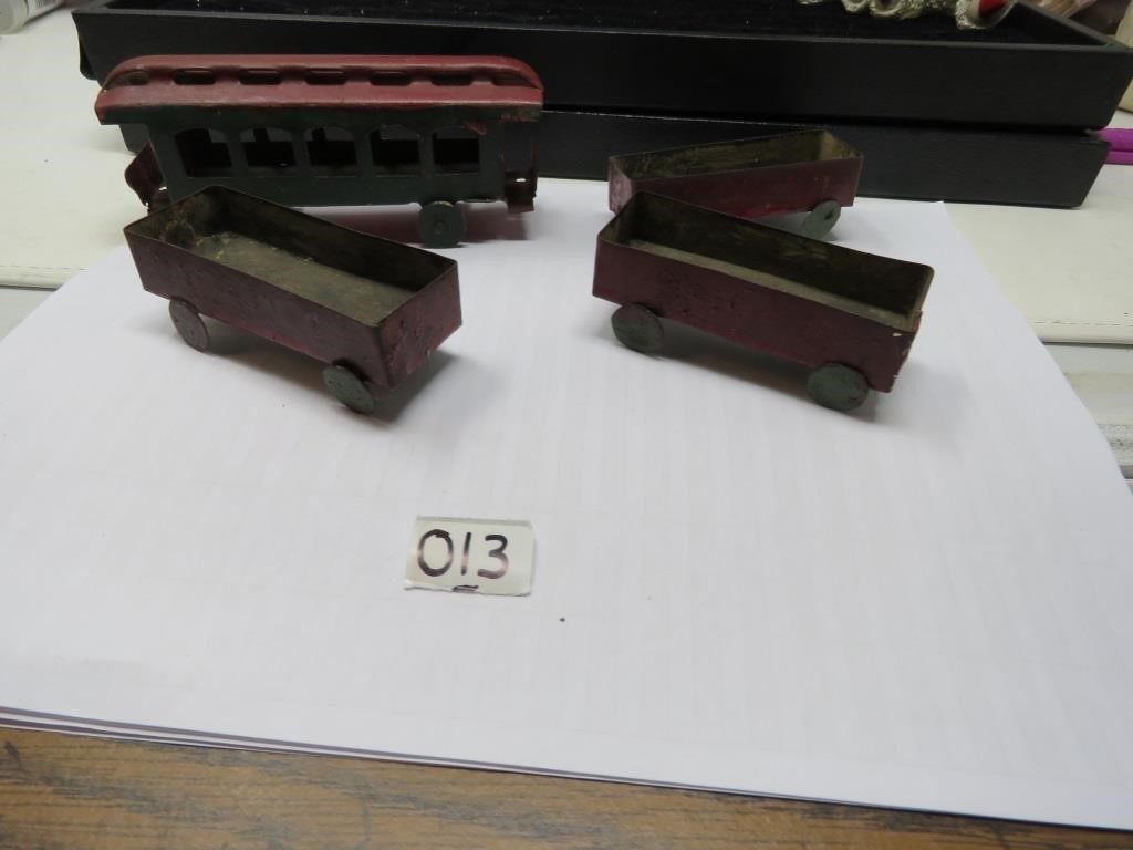 PrimATIVE Toy Railroad Cars & Trolly