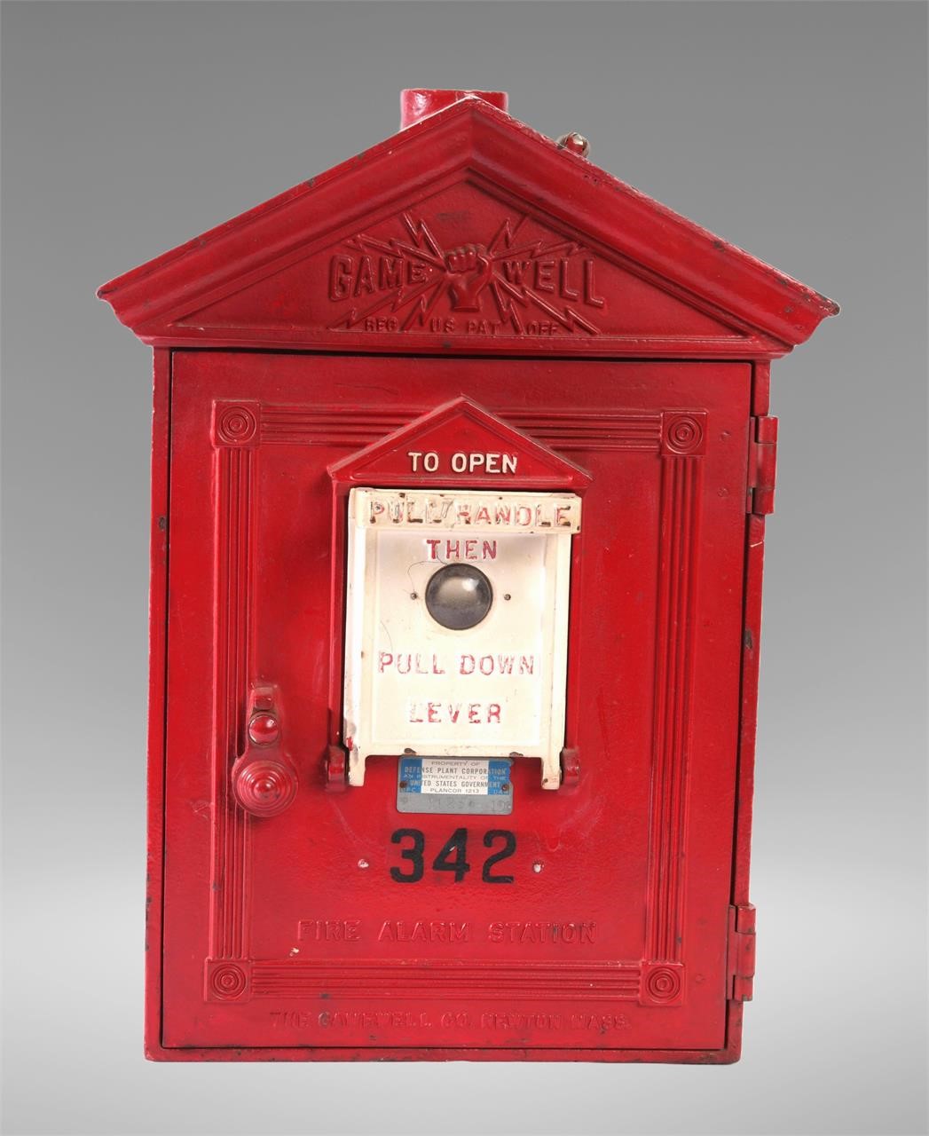 GAMEWELL CAST IRON VINTAGE FIRE ALARM STATION BOX