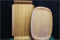 Collection of 2 Wooden Trays