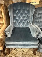 Vintage Upholstered Wing Back Armchair