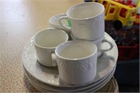 4 Place Setting Off White Dishes by Collins