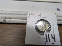 90% Silver 1941 Mercury Dime