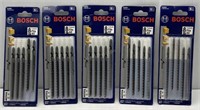 5 Packs of Bosch Jigsaw Blades - NEW