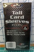 100x BCW tall card sleeves two mil