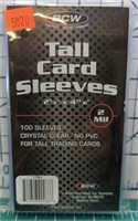 100x BCW tall card sleeves 2 mil