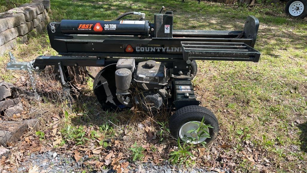 30 TON LOG SPLITTER BY COUNTRY LINE W/ 9.5HP MOTOR