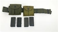 U.S. Army Issue Belt w/4 M1 Carbine Clips