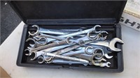BOX OF ASST WRENCHES CRAFTSMAN, & ETC