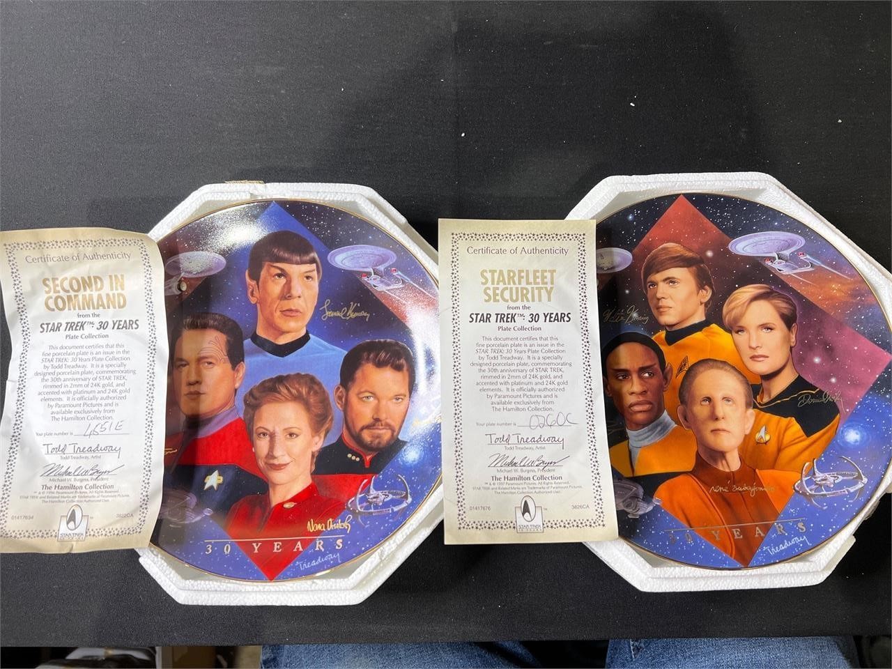 2 x Vintage Star Trek Plates | 30 years