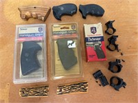 Assorted Pistol Grips and Scope Mounting Rings