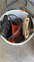 BUCKET W. CHAINSAW HELMET & TOOL BAGS