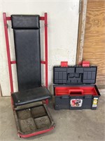 Creeper chair and toolbox