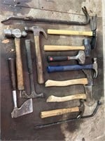 Hammers, mallets, pry bars, axes