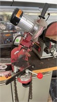 CHAINSAW SHARPENER W/ BLADES, BENCH MOUNT