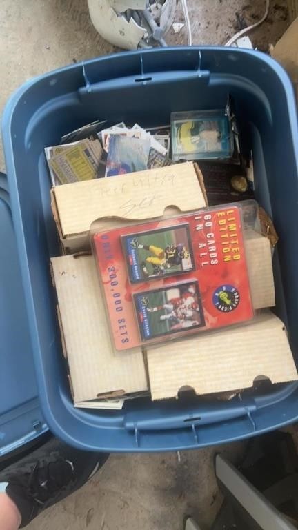 BIN OF ASST SPORTS TRADING CARDS