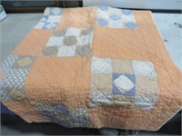 VINTAGE HAND STITCHED FULL SIZE QUILT