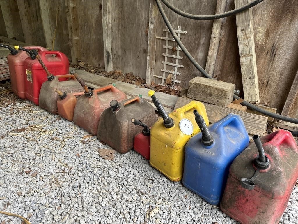 10 Assorted Fuel Cans
