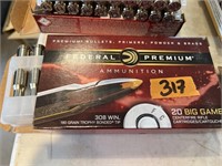 FEDERAL 308 180GR 20 ROUNDS AMMO