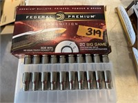 FEDERAL 308 180GR 20 ROUNDS AMMO