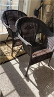2 OUTDOOR WICKER CHAIRS