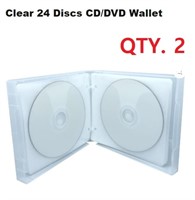 Clear 24 Discs CD/DVD Wallet QTY. 2