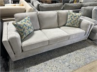 Modern Gray Upholstered Sofa