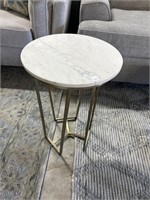 Marble Top with Gold Base Side Table