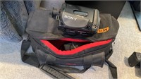 SONY HASNDYCAM IN BAG W/ ACCESSORIES