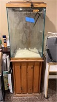 FISH TANK ON WOOD STAND