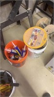 2 BUCKET OF CONSTRUCTION ADHESIVE & CONCRETE TOOLS