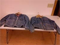 jean jackets, used, show wear